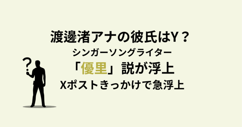 渡邊渚アナの彼氏はシンガーソングライターY？ 井川さんポストで“優里説”が話題に！