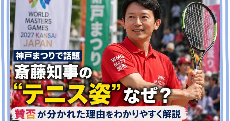 【何があった？】斎藤知事の“テニス姿”が神戸まつりで話題に…賛否が分かれた理由
